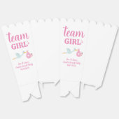 Team Girl Pink Gender Reveal Party Custom Popcorn Geschenkschachtel (Ungeklappt)