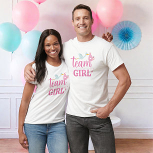 Team Girl Pink Geschlecht Enthüllungsfeier Unisex T-Shirt