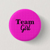 Team Girl Pink Polka Dots Baby Shower Button (Vorderseite)