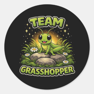 Team Grasshopper Runder Aufkleber