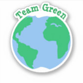 Team Green Earth Aufkleber (Vorderseite)