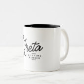 Team Greta Lifetime-Member Personalisiert Name Zweifarbige Tasse (VorderseiteRechts)