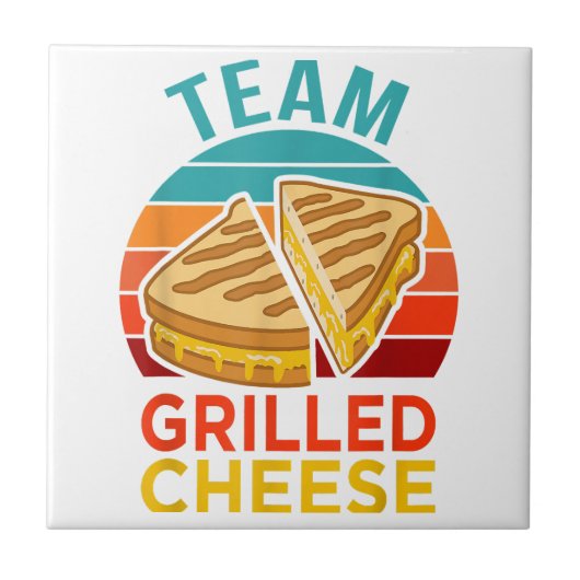 Team Grilled Cheese Funny Sandwich Lover Graphic Fliese (Vorderseite)