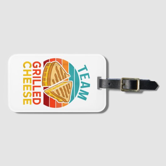 Team Grilled Cheese Funny Sandwich Lover Graphic Gepäckanhänger (Vorderseite (Horizontal))