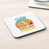 Team Grilled Cheese Funny Sandwich Lover Graphic Getränkeuntersetzer (Linke Seite)