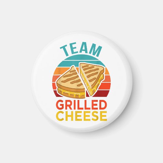 Team Grilled Cheese Funny Sandwich Lover Graphic Magnet (Vorne)