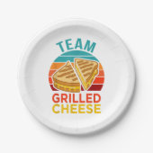 Team Grilled Cheese Funny Sandwich Lover Graphic Pappteller (Vorderseite)