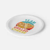 Team Grilled Cheese Funny Sandwich Lover Graphic Pappteller (Schrägansicht)