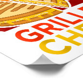 Team Grilled Cheese Funny Sandwich Lover Graphic Poster (Ecke)