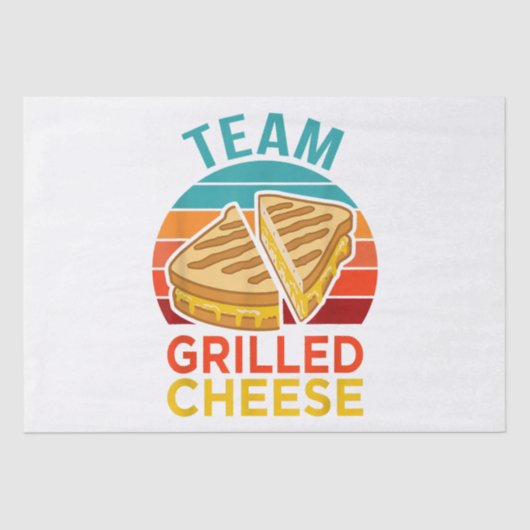 Team Grilled Cheese Funny Sandwich Lover Graphic Seidenpapier (Vorderseite)