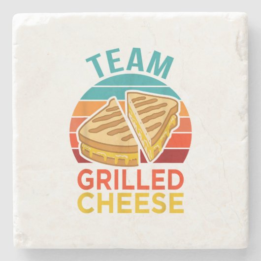 Team Grilled Cheese Funny Sandwich Lover Graphic Steinuntersetzer (Vorderseite)