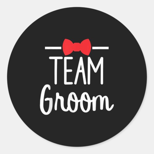 Team Groom Bachelor Party Runder Aufkleber (Vorderseite)