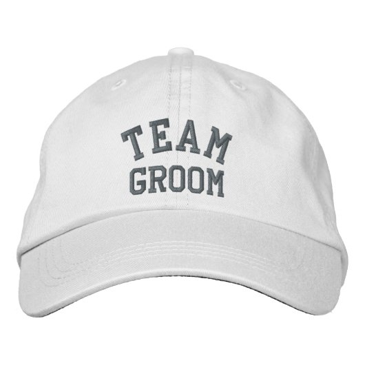 Team Groom Bestickte Baseballkappe (Vorderseite)