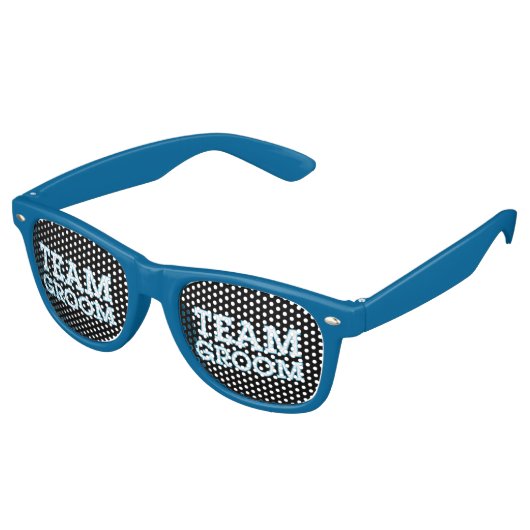 Team Groom Blue Kontur Black Sonnenbrille (Schrägansicht)