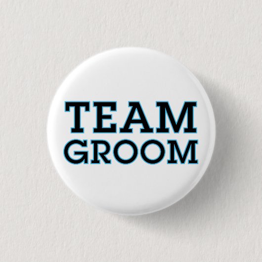 Team Groom Blue Kontur Button (Vorderseite)