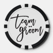 Team Groom Bold Calligraphy Bow Tie Bachelor Party Pokerchips (Vorderseite)