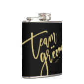 Team Groom Bow Krawatte Bachelor Party Hochzeitsfl Flachmann (Rechts)