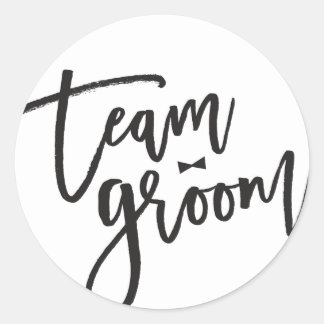 Team Groom Bow Krawatte Bachelor Party Moderne Hoc Runder Aufkleber