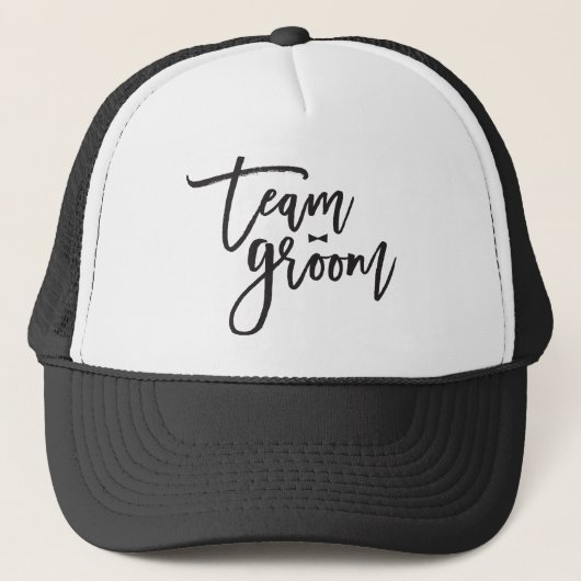 Team Groom Bow Krawatte Bachelor Party Wedding Cap Truckerkappe (Vorderseite)