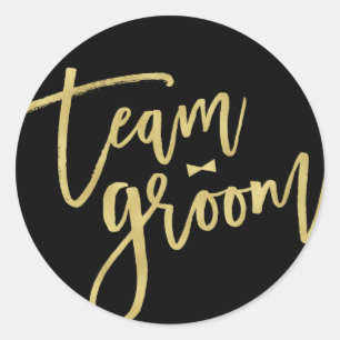 Team Groom Bow Krawatte Trendy Bachelor Party Hoch Runder Aufkleber
