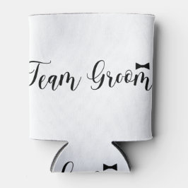 Team Groom-Bowtie, schwarz, Bachelor-Party Dosenkühler