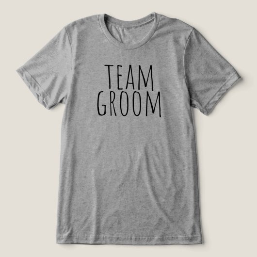 Team Groom Bridal Party Wedding Tri-Blend Shirt (Design Vorderseite)