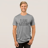 Team Groom Bridal Party Wedding Tri-Blend Shirt (Vorderseite voll)