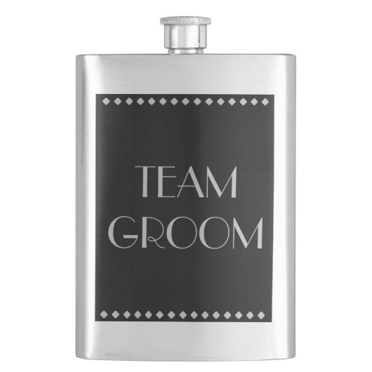 Team Groom Classic Flask Flachmann (Vorderseite)
