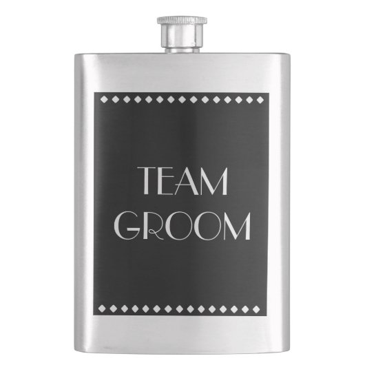 Team Groom Classic Flask Flachmann (Vorderseite)