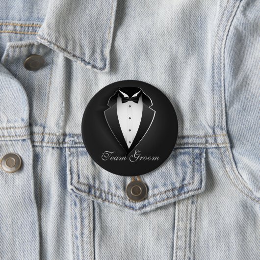 Team Groom Classy Tuxedo Button (Beispiel)