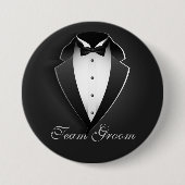 Team Groom Classy Tuxedo Button (Vorderseite)