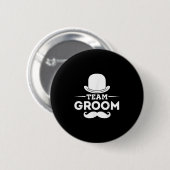 Team Groom Crew Party Squad Grooms Bachelor Button (Vorne & Hinten)