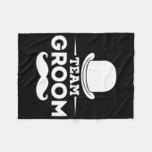 Team Groom Crew Party Squad Grooms Bachelor Fleecedecke (Vorderseite (Horizontal))