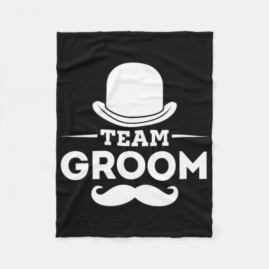 Team Groom Crew Party Squad Grooms Bachelor Fleecedecke (Vorderseite)