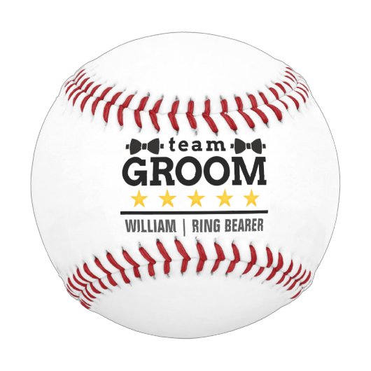 Team Groom Custom Wedding Baseball (Rückseite)