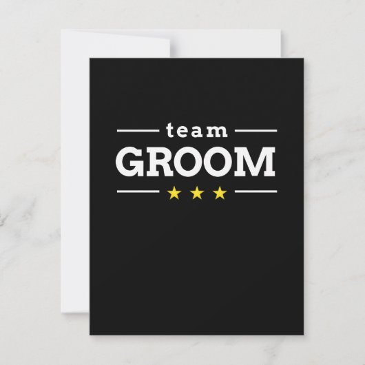 Team Groom Dankeskarte (Vorderseite)