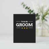 Team Groom Dankeskarte (Stehend Vorderseite)