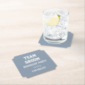 Team Groom Dusty Blue Junggesellenabschied Untersetzer (Vor Ort)