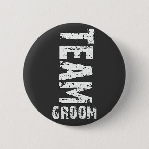Team Groom Extra großer Grunge Text Button