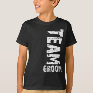 Team Groom Extra großer Grunge Text T-Shirt