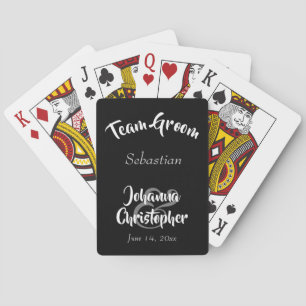 Team Groom Fun Trauzeuge für Black Wedding Spielkarten