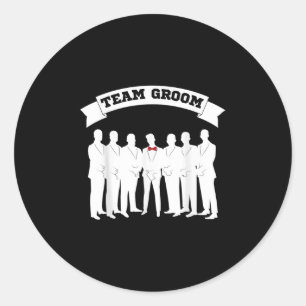 Team Groom Funny Trauzeugen Crew Team Bachelor Tei Runder Aufkleber