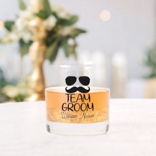 Team Groom hinzufügen Namen Hochzeit Whiskyglas