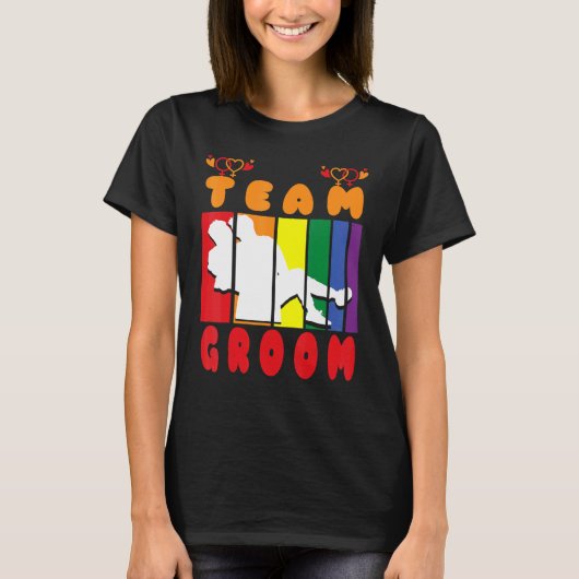 Team Groom Husband Crew same gender love T-Shirt (Vorderseite)