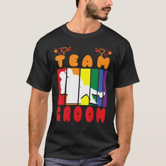 Team Groom Husband Crew same gender love T-Shirt (Vorderseite)