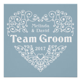 Team Groom individuellen Namen & Jahreshochzeit Po Poster