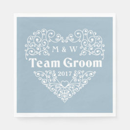Team Groom kundenspezifische Monogramme und Papier Serviette
