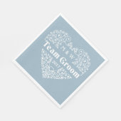 Team Groom kundenspezifische Monogramme und Papier Serviette (Ecke)