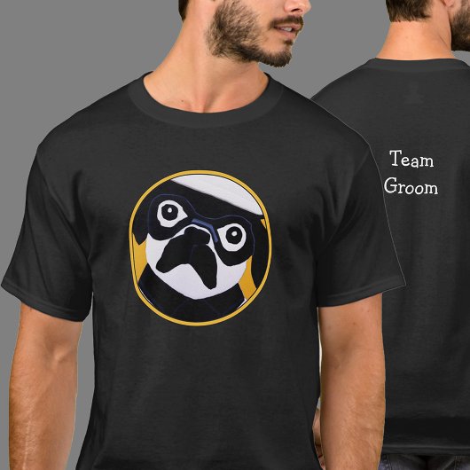 Team Groom Men Mops Bachelor Party Gefallen Idee T-Shirt