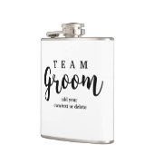 Team Groom Moderne Gastgeschenke Hochzeiten für Tr Flachmann (Links)